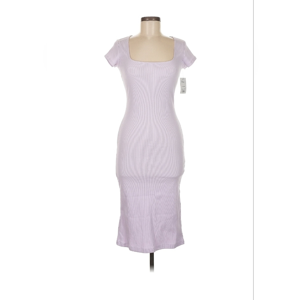 Nine West Lavender Ribbed Maxi Dress - Medium
